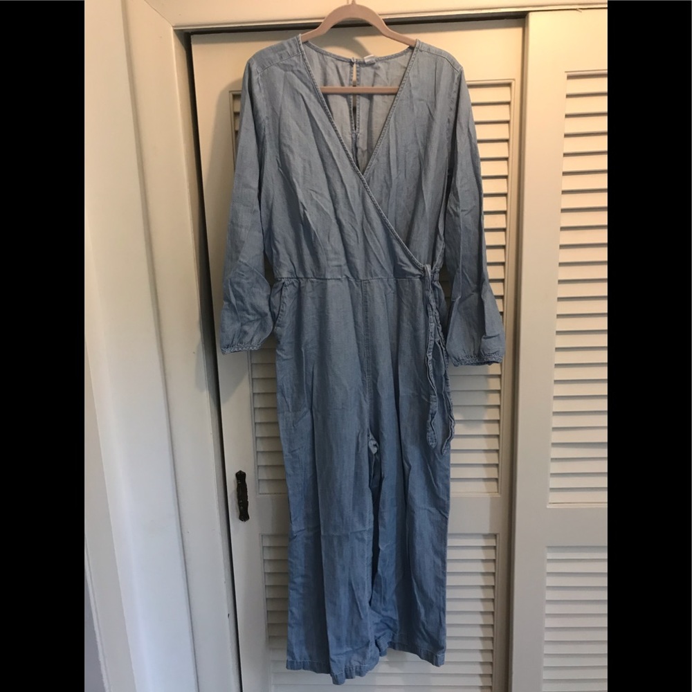 old navy XL tall denim romper